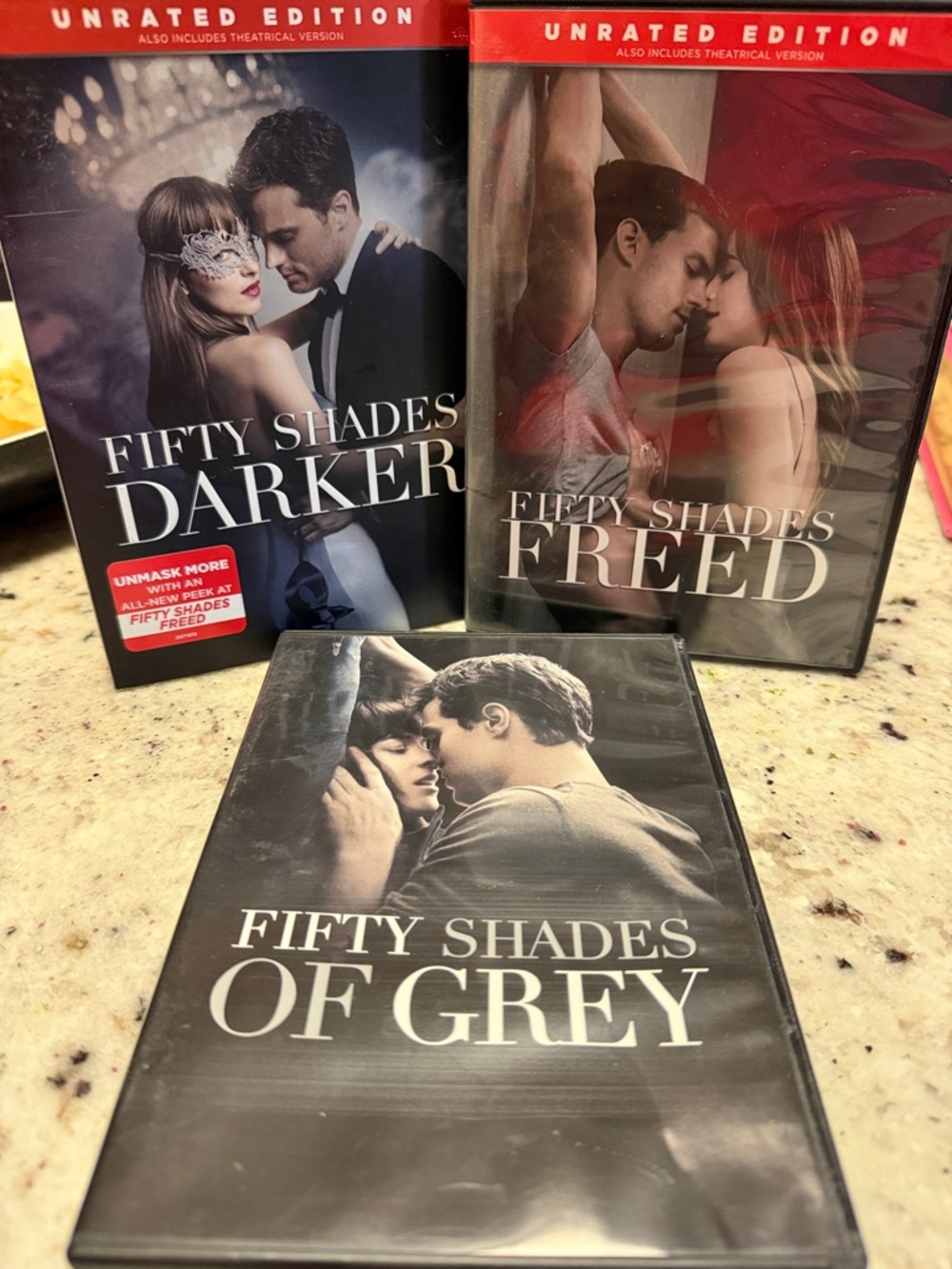 Fifty Shades DVD Collection Fifty Shades Of Grey, Darker, Freed Romance Movies